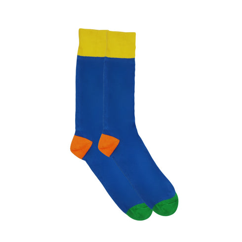 Solid Blue Funky Socks